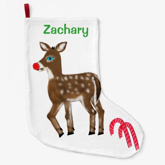 Personalised Reindeer Christmas Stockings (Front)