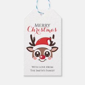 Personalised Reindeer Gift Tag – Custom Christmas