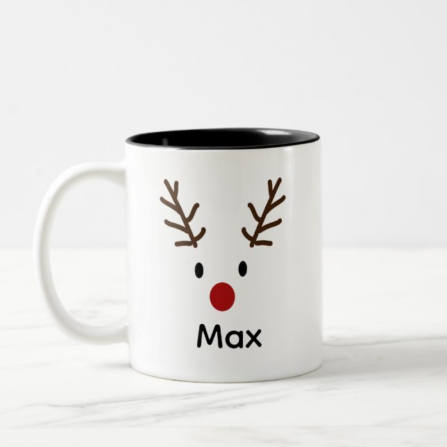 Personalised Reindeer Mug (Left)
