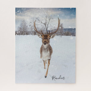Personalised Reindeer Photo Jigsaw Puzzle