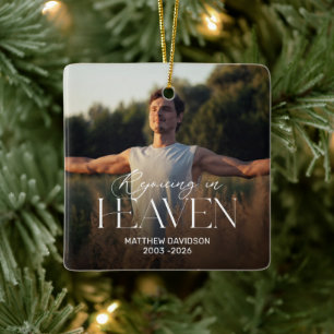 Personalised Rejoicing in Heaven Memorial Ornament