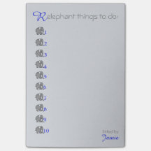 Personalised "RElephant" To-Do-List with Elephants