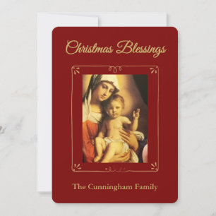 Personalised Religious Christmas Blessings Card