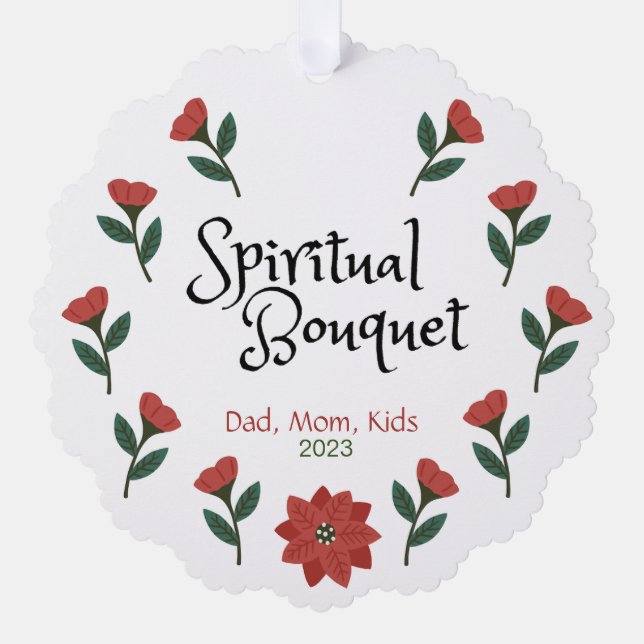 Personalised Religious Christmas Ornament Card (Front)
