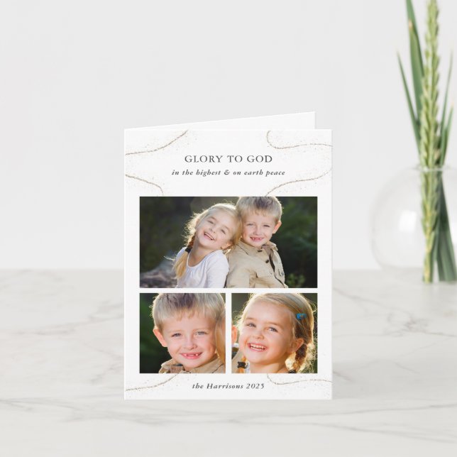 Personalised Religious Christmas Photo Card (Front)