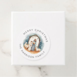 Personalised Religious Nativity Christmas Favour Tags