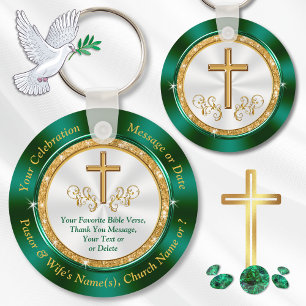 Personalised, Religious Party Favours for Adults Key Ring