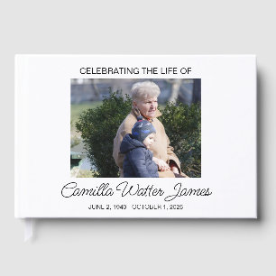 Personalised remembrance guest book for memorials