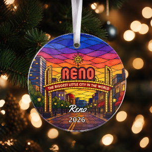 Personalised Reno Acrylic Ornament, Custom Nevada Ornament