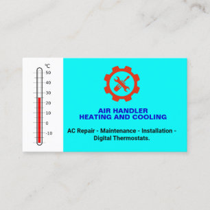Personalised Repair, Heating Cooling HVAC  Business Card