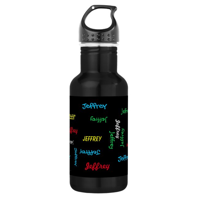 Personalised, Repeating Name 532 Ml Water Bottle (Front)