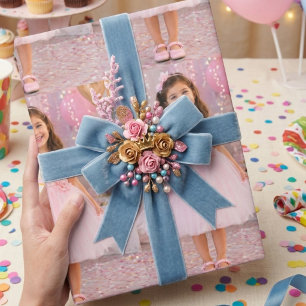 Personalised Repeating Photo Birthday Gift Wrapping Paper