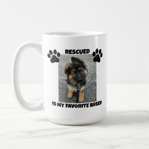Personalised Rescued is My Favourite Breed 15oz Coffee Mug