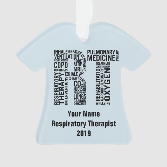Personalised Respiratory Therapist RT Ornament (Front)