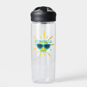 Personalised Resting Beach Face Funny  Water Bottle