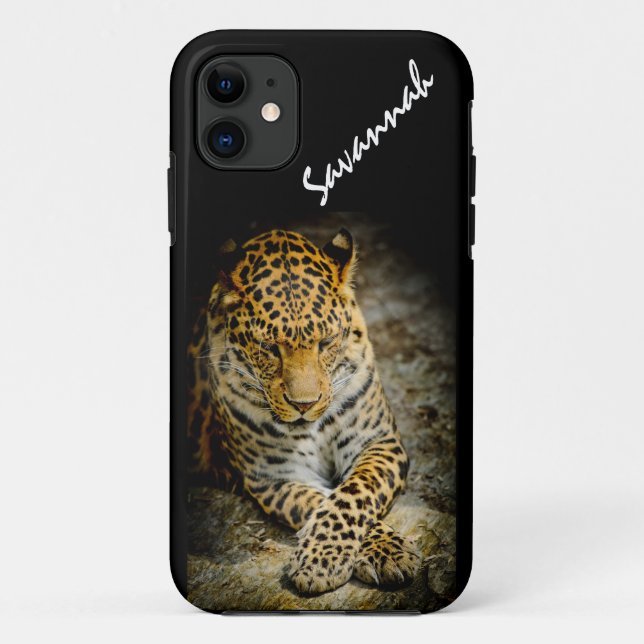 Personalised Resting Leopard iPhone 5 or 5S Case (Back)