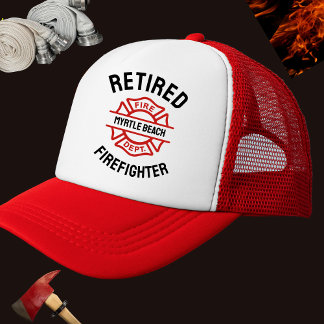 Personalised Retired Fire Fighter   Trucker Hat