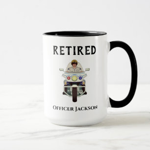 Personalised Retired Motorcycle Police Officer Mug