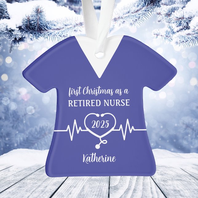 Personalised Retired Nurse Christmas Ornament (Personalized Retired Nurse Christmas Ornament
)