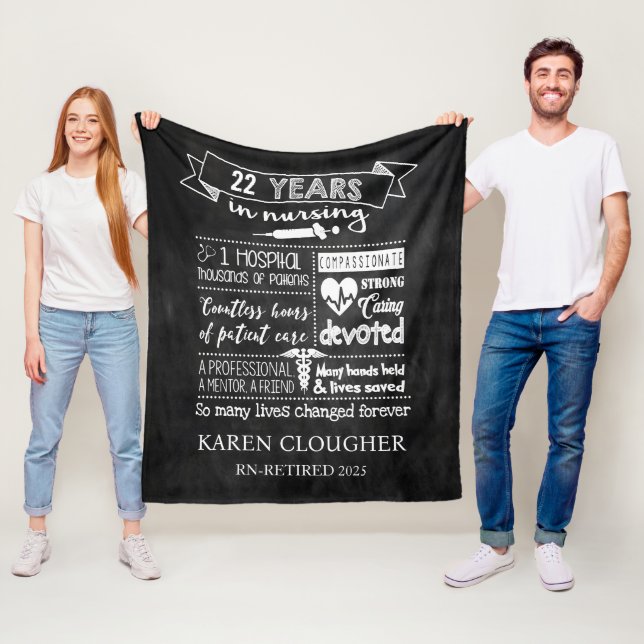 Personalised Retired Nurses Blanket Nurses Retirem (In Situ)
