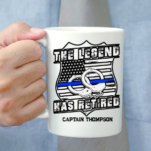Personalised Retired Police Officer Coffee Mug
