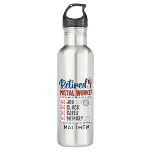 Personalised Retired Postal Worker Retirement  710 Ml Water Bottle