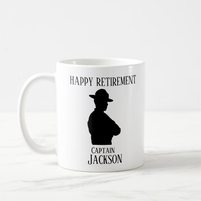 Personalised Retired State Police Officer  Coffee Mug (Left)