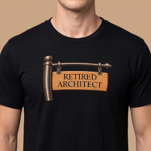 Personalised Retired Wooden Hanging Sign T-Shirt