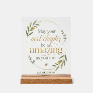 Personalised Retirement Award for Boss Acrylic Sign