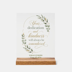 Personalised Retirement Award for Employee Acrylic Sign