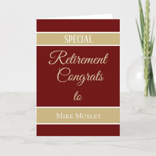 Personalised Retirement card