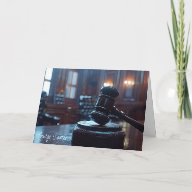 Personalised Retirement Card for Judges (Front)