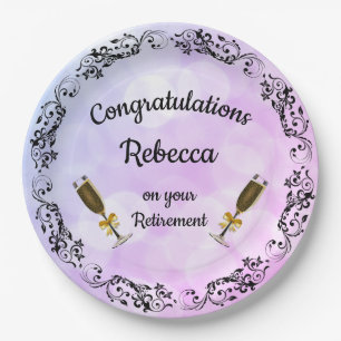 Personalised Retirement design Paper Plate