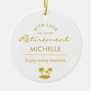 Personalised Retirement Enjoy Every Moment Ceramic Tree Decoration