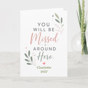 Personalised Retirement Farewell Gift for Coworker Card