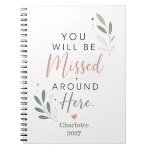 Personalised Retirement Farewell Gift for Coworker Notebook