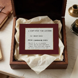 Personalised Retirement Flat Burgundy Gold Gift Holiday Card