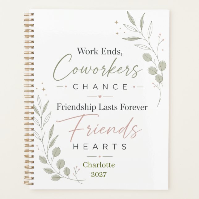 Personalised Retirement Friendship Gift Planner (Front)