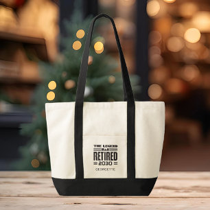 Personalised Retirement Gag The Legend Has Retired Tote Bag
