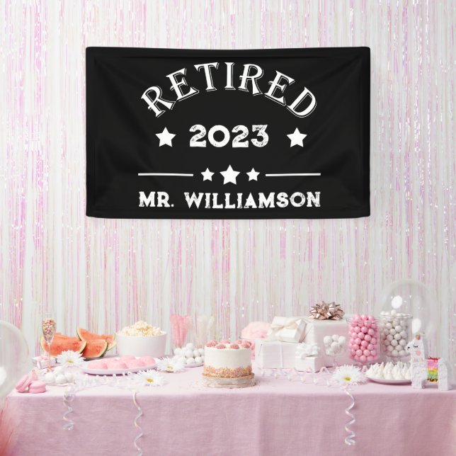 Personalised retirement gift idea banner (Party)