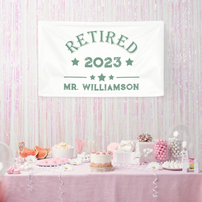 Personalised retirement gift idea banner (Party)
