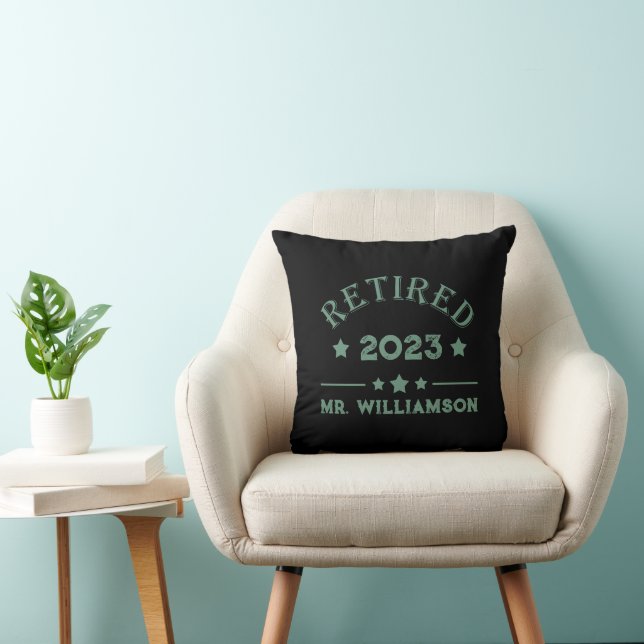 Personalised retirement gift idea cushion (Chair)