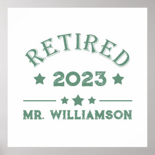 Personalised retirement gift idea poster