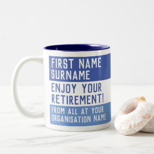 Personalised Retirement Gift Two-Tone Coffee Mug