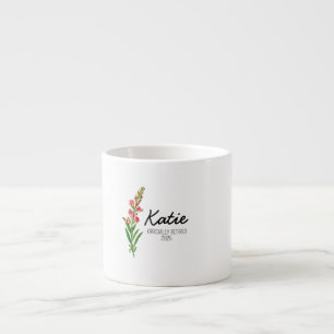 Personalised retirement gifts for women,retirement espresso cup