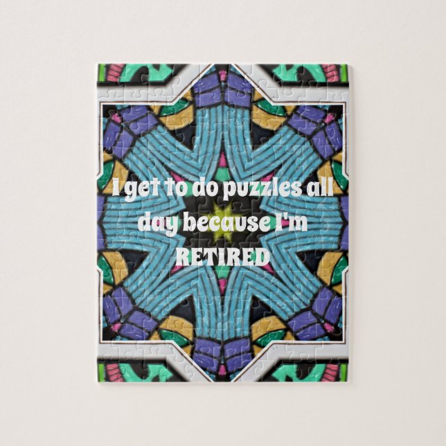 Personalised Retirement Humour Funny Retiring Gift Jigsaw Puzzle (Vertical)