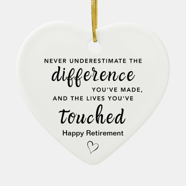 Personalised Retirement Legacy Ceramic Tree Decoration (Front)