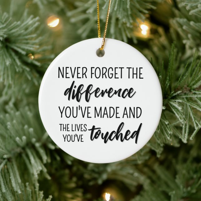 Personalised Retirement Modern and Elegant Ceramic Tree Decoration (Tree)