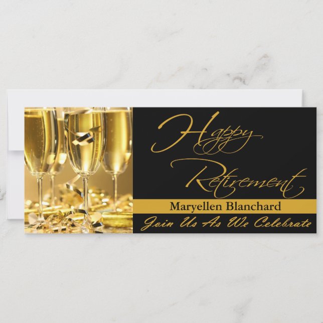 Personalised Retirement Party Invitation (Front)