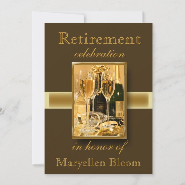 Personalised Retirement Party Invitation (Front)